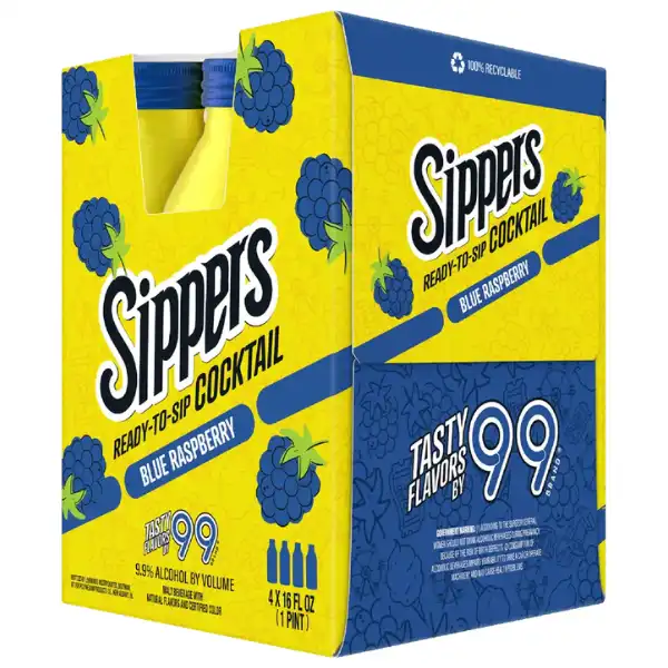 99 SIPPER BLUE RASPBERRY 4PK