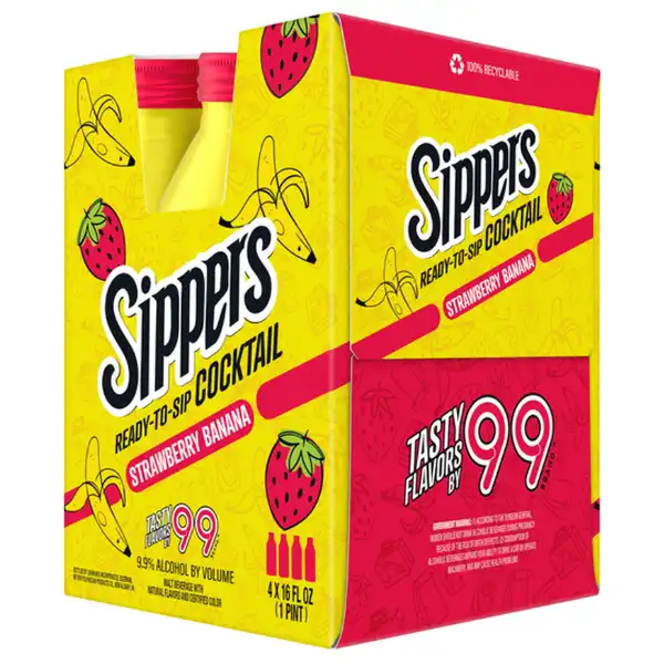 99 SIPPER STRAWBERRY BANANA 4PK