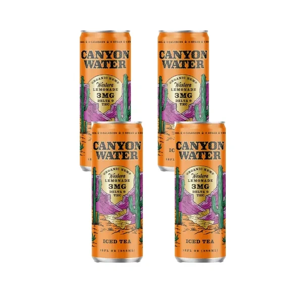 CANYON WATER LEMON ICE TEA THC 4PK