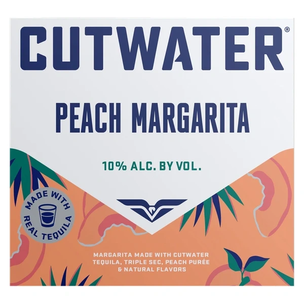 CUT WATERVODKA PEACH MARGARITA 4PK