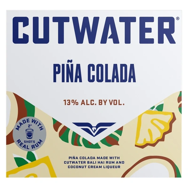 CUT WATERVODKA PINA COLADA 4PK