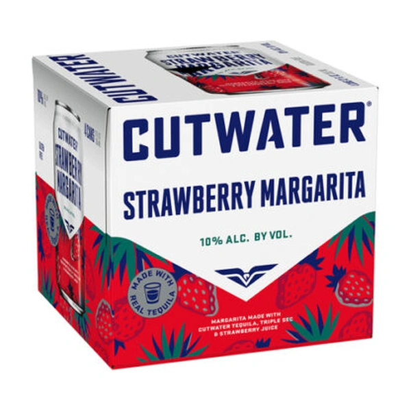 CUT WATERVODKA STRAWBERRY MARGARITA 4PK