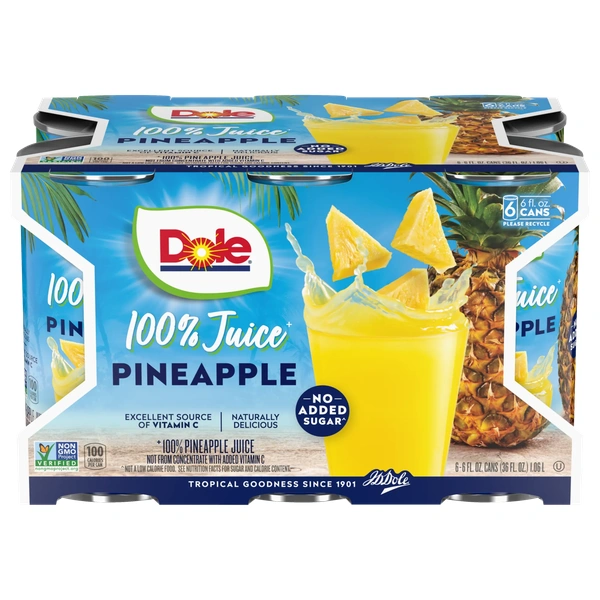 DOLE PINEAPPLE 6OZ 6PK