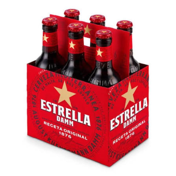 ESTRELLA DAMN LAGER GF RED CAP 6PK BTL