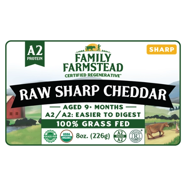 FARMSTEAD 5 GENERATIONS SHARP CHEDDAR 8OZ
