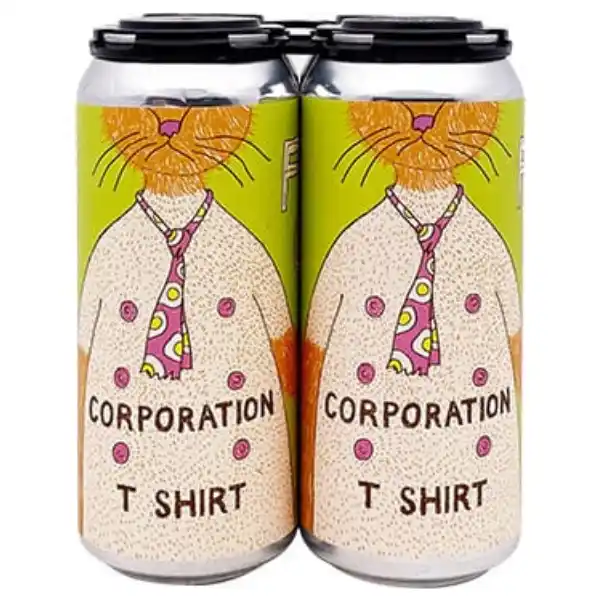 FAT ORANGE CAT CORPORATION T SHIRT 4PK