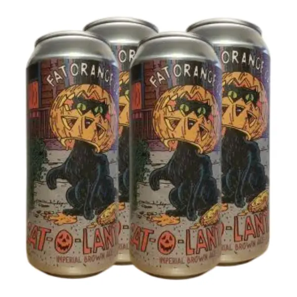 FAT ORANGE CAT O LANTERN 4PK