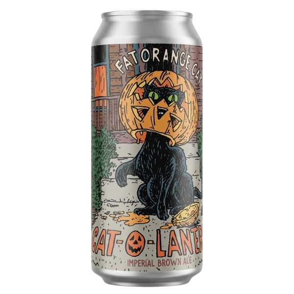 FAT ORANGE CAT O LANTERN SINGLE