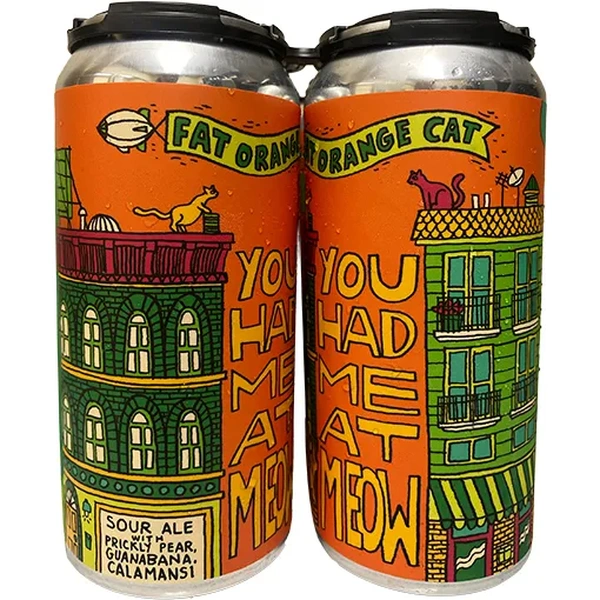 FAT ORANGE CAT YOU HAD ME AT MEOW PEAR 4PK