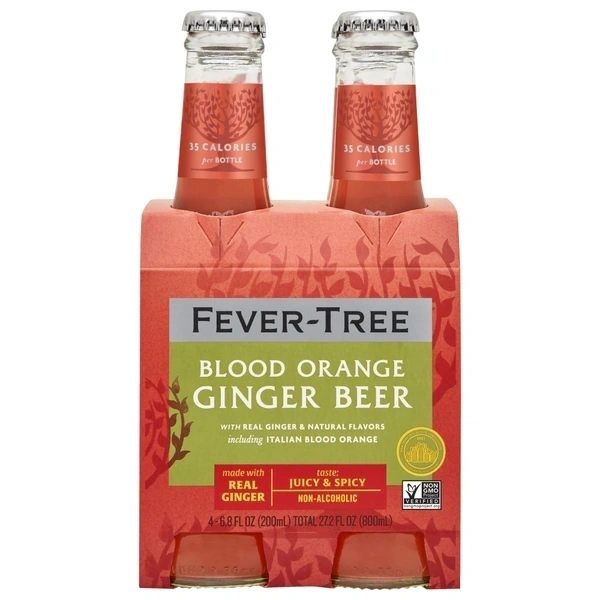 FEVER TREE BLOOD ORG GINGER BEER 4PK