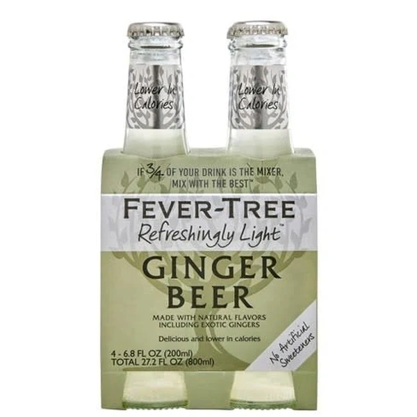 FEVER TREE LIGHT GINGER BEER 4PK