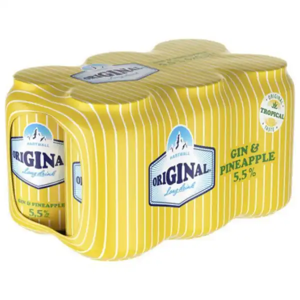 HARTWALL LONG DRINK PINEAPPLE 6PK