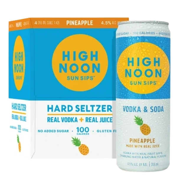 HIGH NOON VODKA SODA PINEAPPLE 4PK