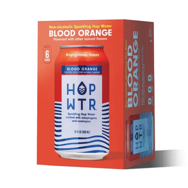 HOP WATER BLOOD ORANGE 6PK