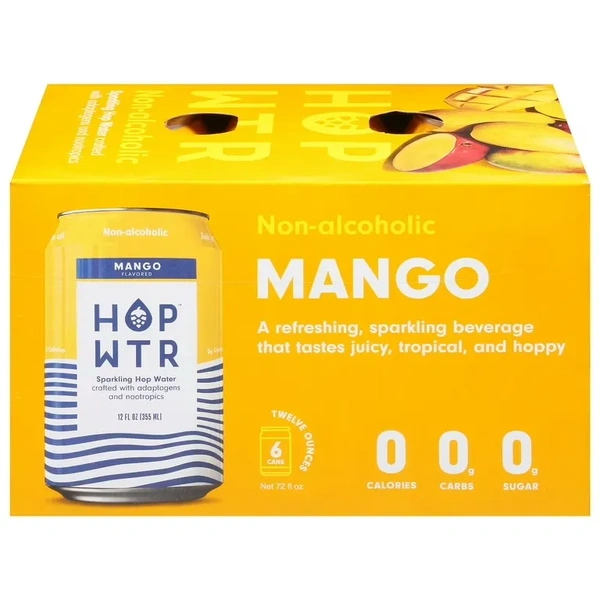 HOP WATER MANGO 6PK