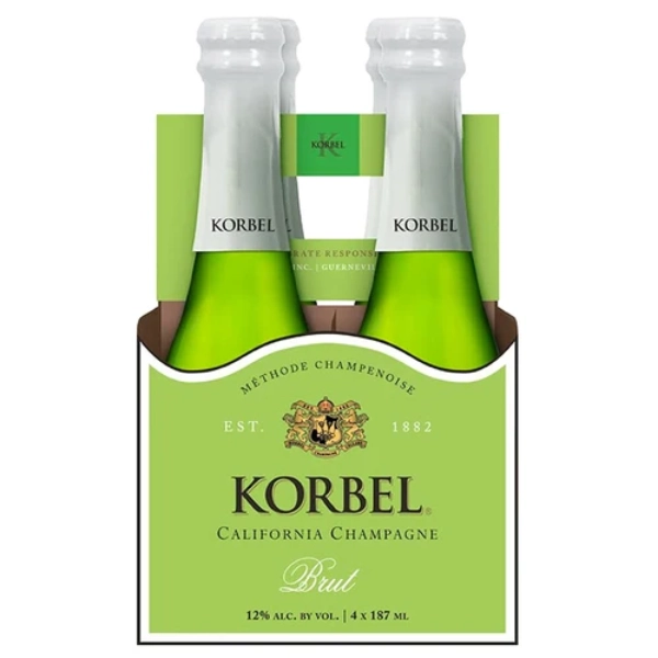 KORBEL BRUT 187ML 4PK***