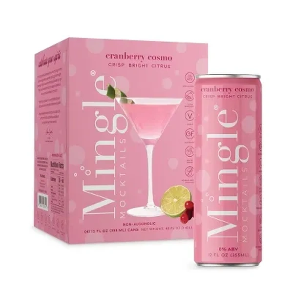 MINGLE MOCKTAILS CRANBERRY COSMO 4PK