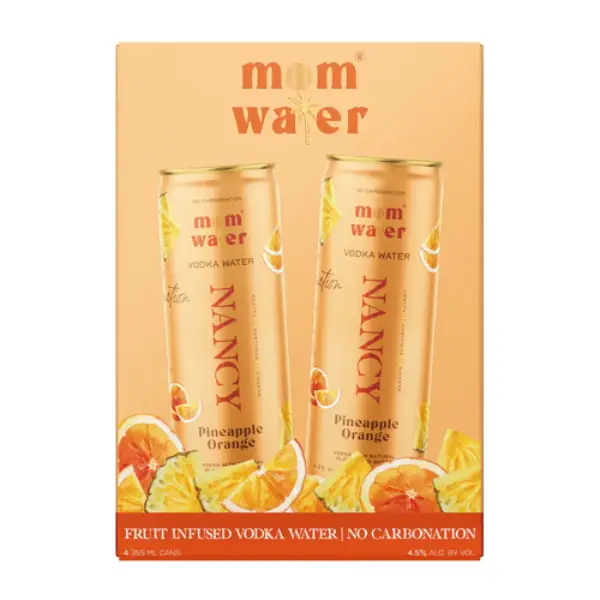 MOM WATER NANCY PINEAPPLE ORANGE 4PK