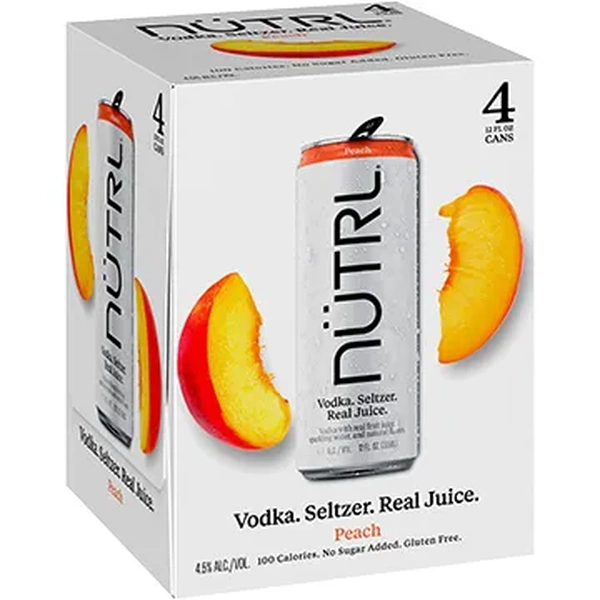 NUTRL COCKTAIL PEACH 4PK