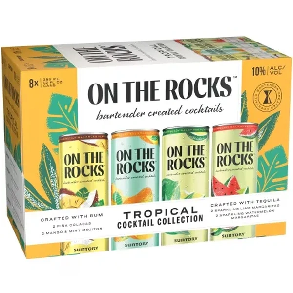 ON THE ROCKS CANS TROPICAL 8PK