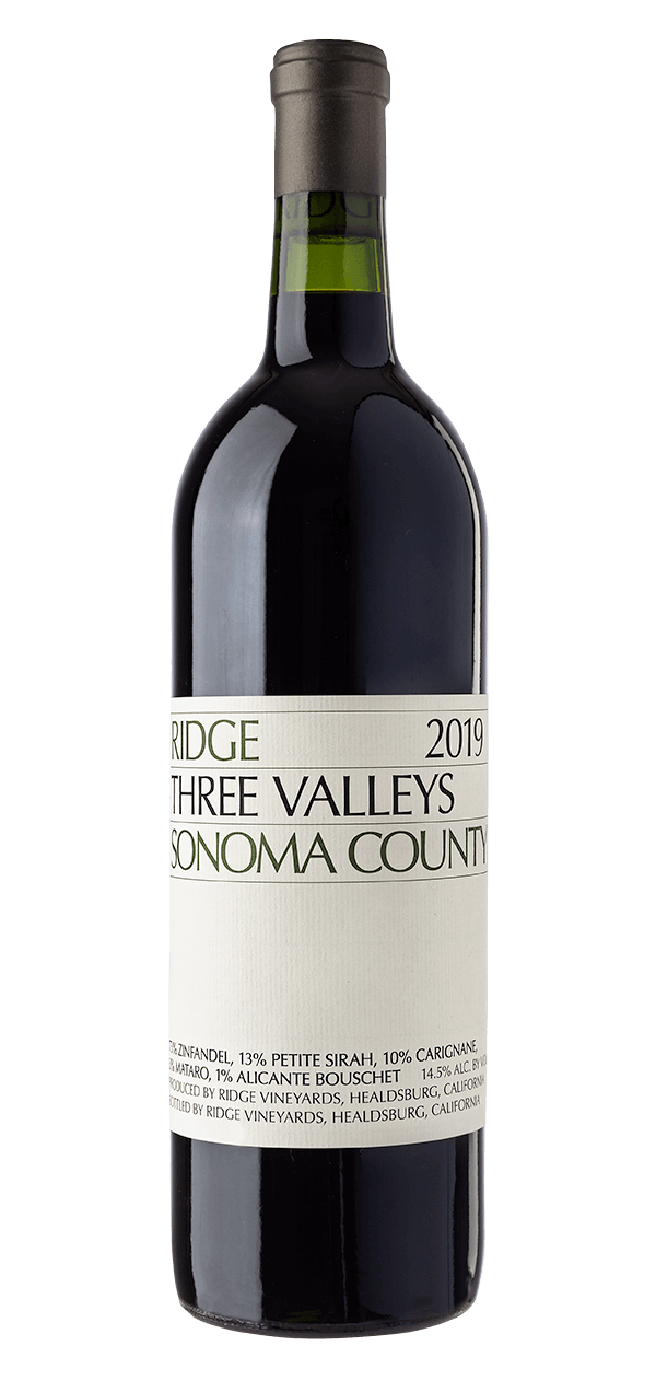 RIDGE WINE THREE VALLEYS 750ML