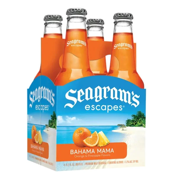 SEAGRAMS COOLERS TROPICAL ORANGE 4PK
