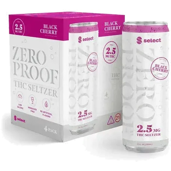 SELECT ZERO BLACK CHERRY THC 4PK**