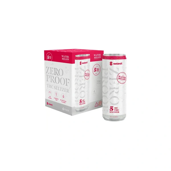 SELECT ZERO WATERMELON THC 4PK**
