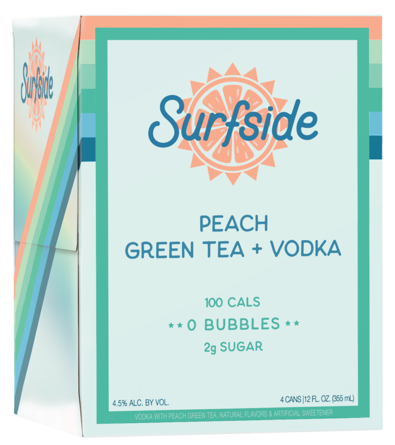 SURF SIDE GREEN TEA PEACH 4PK