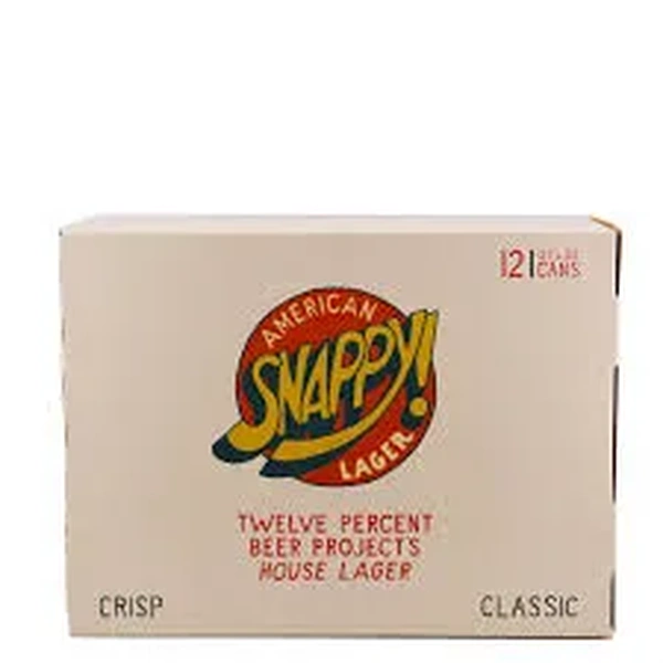 TWELVE PERCENT CANS SNAPPY HOUSE LAGER 12PK