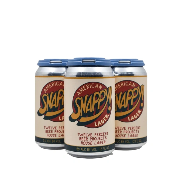 TWELVE PERCENT CANS SNAPPY HOUSE LAGER 4PK