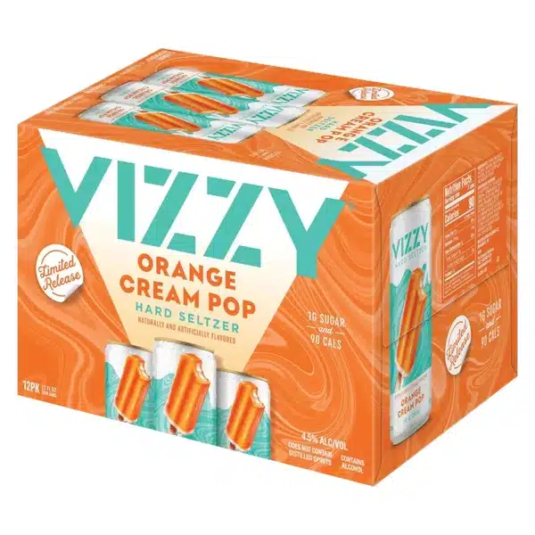 VIZZY SELTZER ORANGE CREAM 12PK