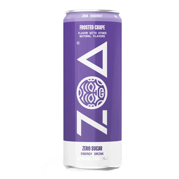 ZOA FROSTED GRAPE ENERGY DRINK 12OZ