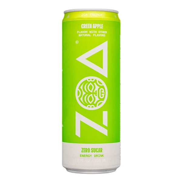 ZOA GREEN APPLE  ENERGY DRINK 12OZ